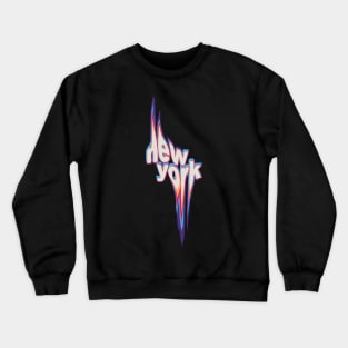 Melting Abstract new York typography Crewneck Sweatshirt